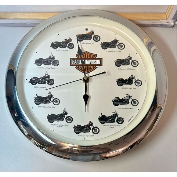 HarleyDavidson Wall Decor Vintage 202 Harley Davidson Wall Clock